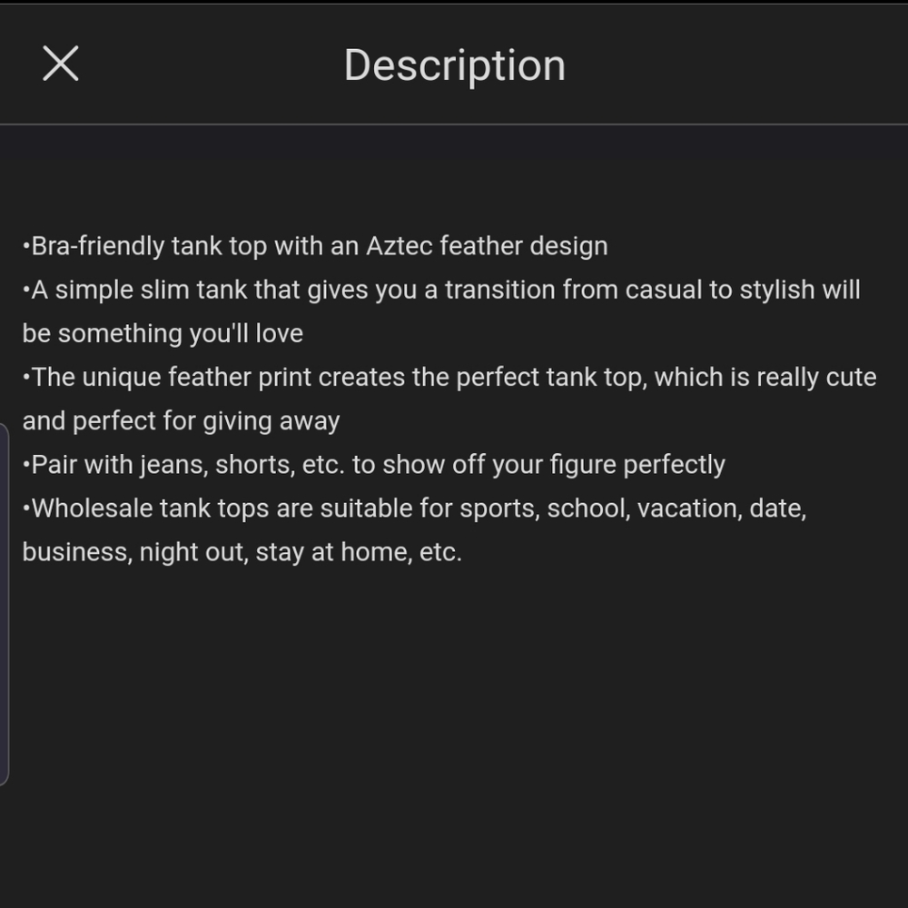 Multi Color Feather Aztec Feather Tank - Picture 2 of 8